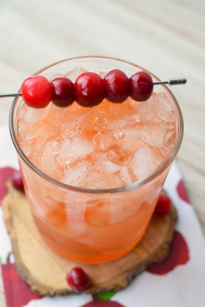 Cranberry Whiskey Apple Cider Cocktail Snacks and Sips