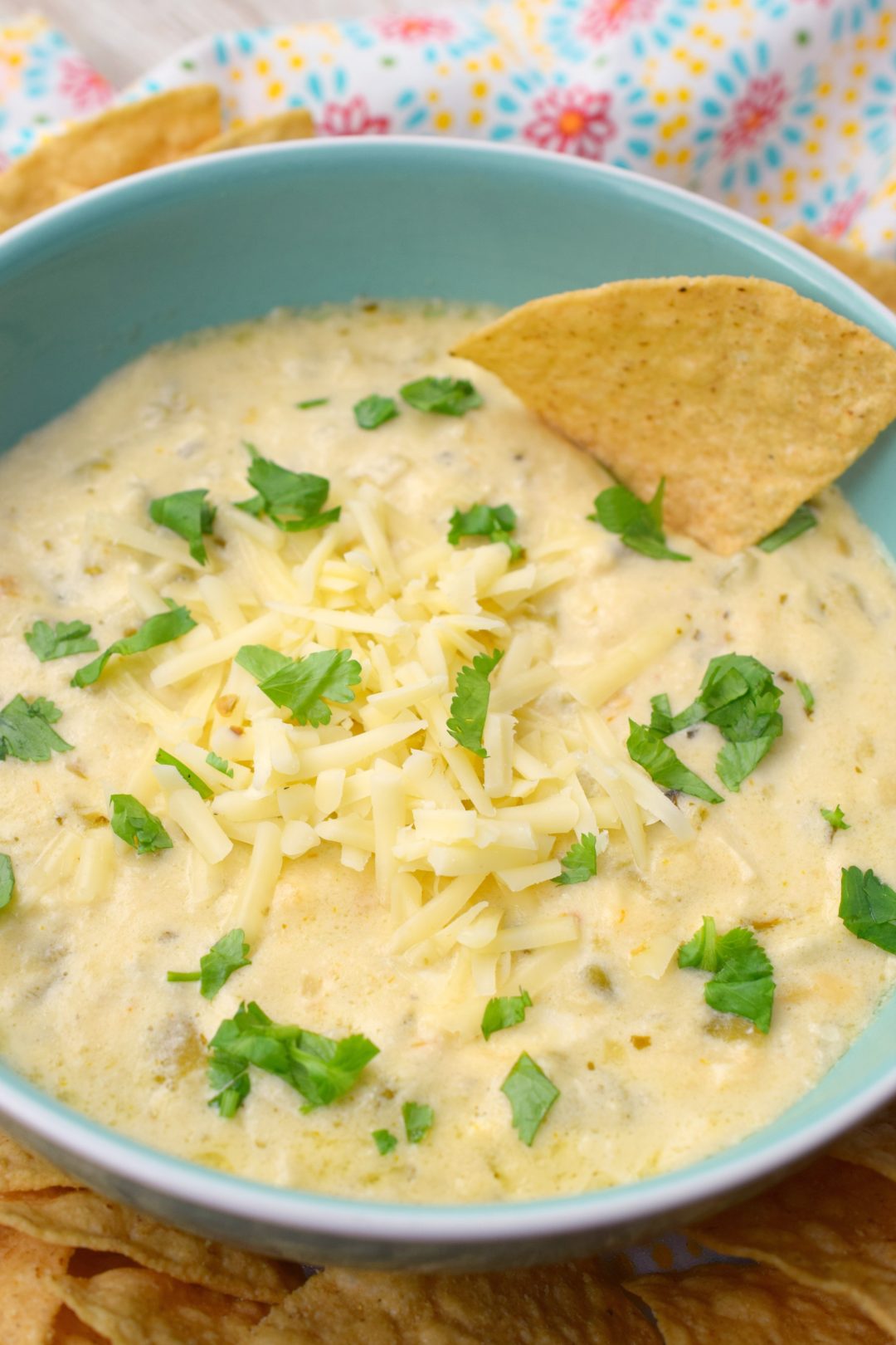 Slow Cooker Four Cheese Queso Dip Snacks and Sips