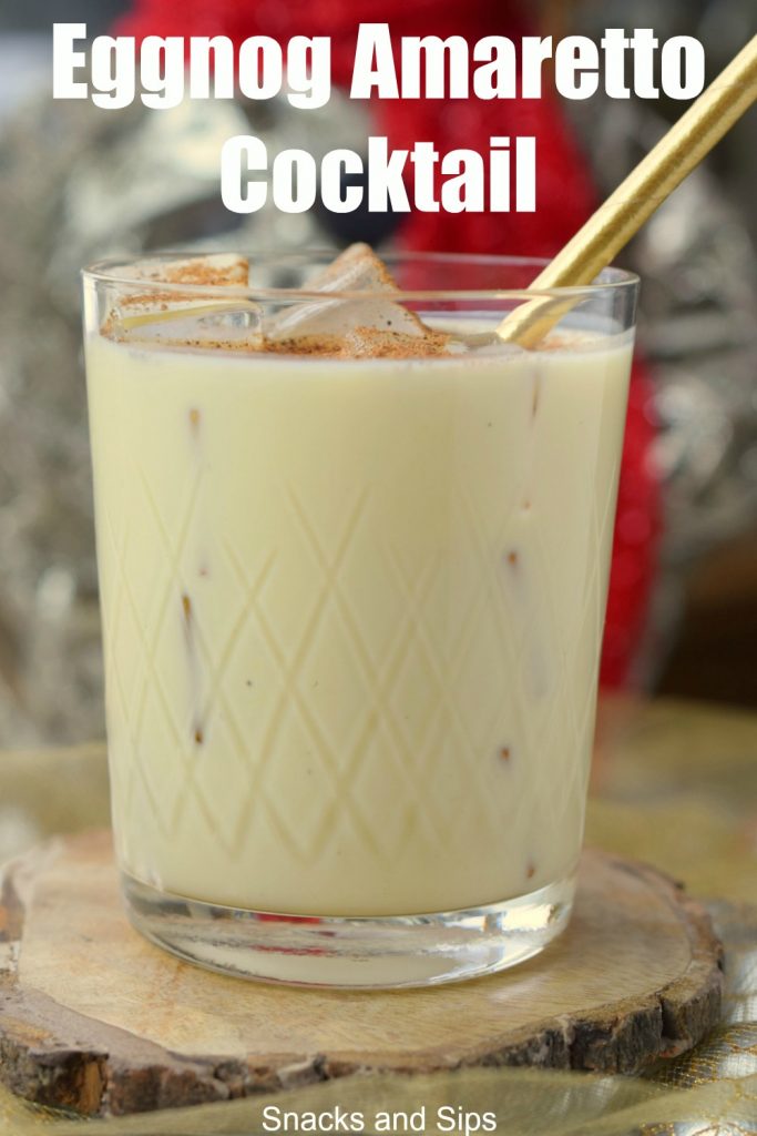 Add Eggnog Amaretto Cocktail to your holiday menu! With delicious flavors, you'll love serving this drink during the Christmas season.