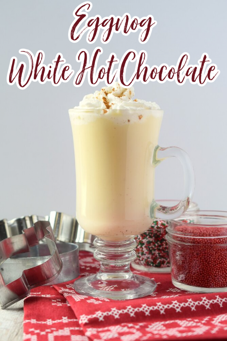 Eggnog White Hot Chocolate Snacks and Sips