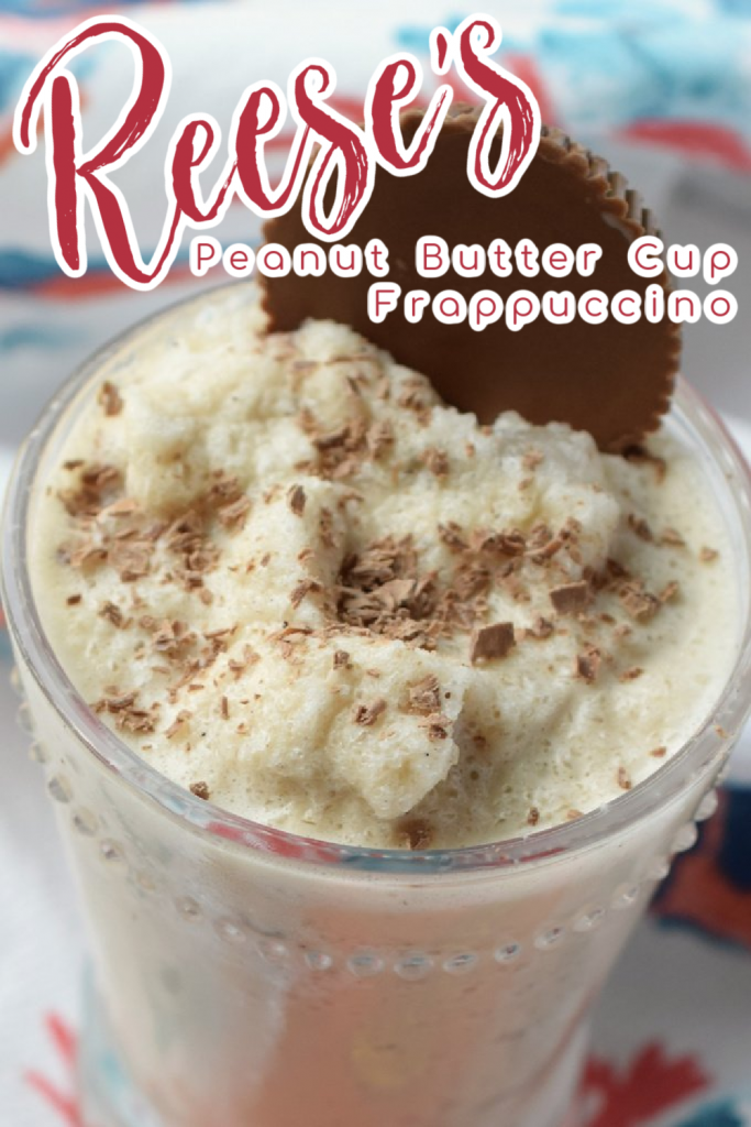Peanut Butter Cup Frappuccino - Combine all of you favorite frappuccino and peanut butter cup flavors into one amazing frozen drink! Frappuccino Recipe | Frappe Recipe | Reese's Drinks